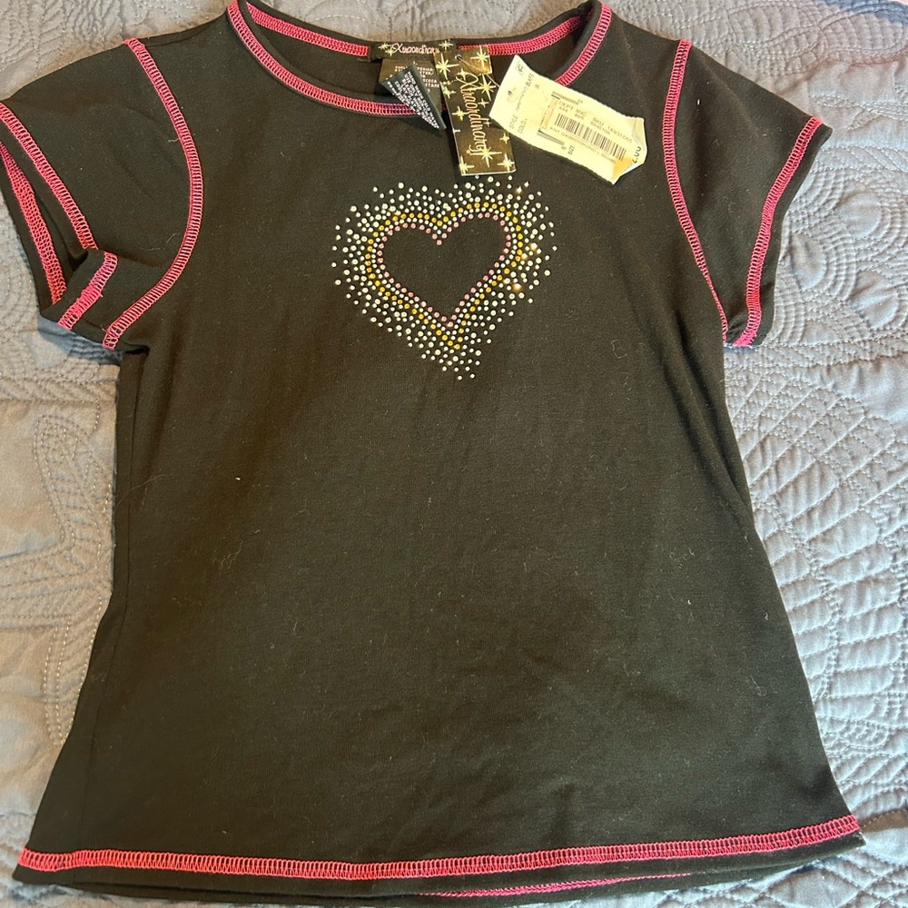 Kids Black Heart T-Shirt